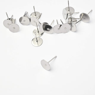 Orecchino Perno in Acciaio 8mm - 20 Pezzi