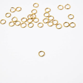 Anellini Aperti in Acciaio Oro 5x1mm - 30 Pezzi