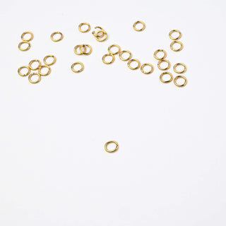 Anellini Aperti in Acciaio Oro 4x0,5mm - 30 Pezzi