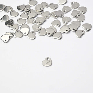 Bollatina Cuore in Acciaio 6mm - 50 Pezzi