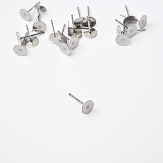 Orecchino Perno in Acciaio 6mm - 20 pezzi