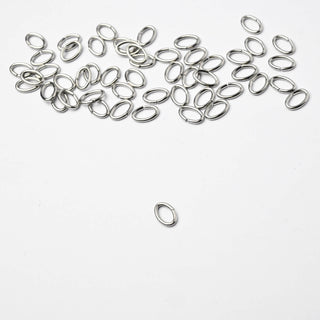 Anellini Aperti Ovali in Acciaio 7x5mm - 30 Pezzi
