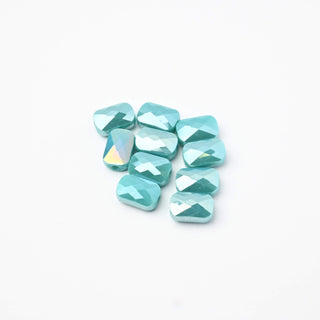 Cristalli Rettangolari Turchese Aurora Boreale 9x6mm - 10 Pezzzi | Sarobidy