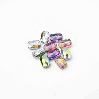 Cristalli Rettangolari Multicolor Aurora Boreale 9x6mm - 10 Pezzzi | Sarobidy