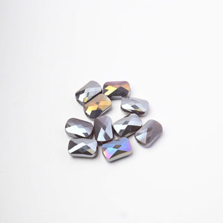Cristalli Rettangolari Viola Aurora Boreale 9x6mm - 10 Pezzzi | Sarobidy
