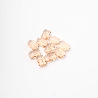 Cristalli Rettangolari Rosa Antico Trasparente 9x6mm - 10 Pezzzi | Sarobidy