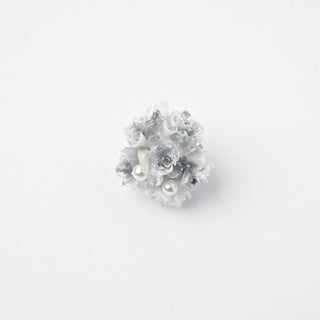 Perla Artigianale Fiori e Perla Grigio Ghiaccio Ø 20mm