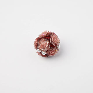 Perla Artigianale Fiori e Perla Bordeaux e Rosa Ø 20mm