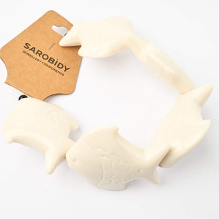 Perle in Resina Pesci Bianco 50x42mm