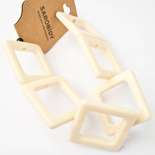 Perle in Resina Quadrate Bianco 38x38mm