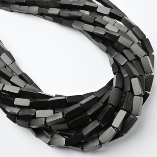 Perle in Corno Naturale Rettangolari Nero 13x5mm