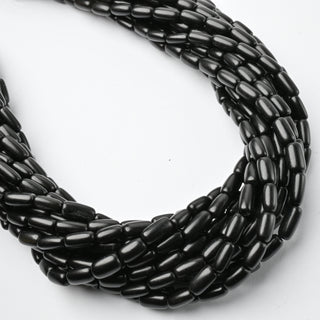 Perle in Corno Naturale Barilotti Nero 10x4mm