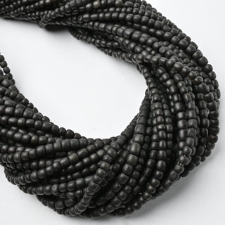 Perle in Corno Naturale Barilotti Nero 4x4mm