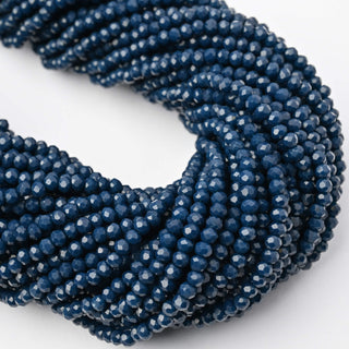 Cristalli Rondella Blu Petrolio 3mm - Filo da 40 cm | Sarobidy