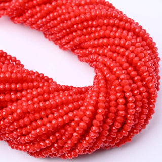 Cristalli Rondella Rosso 3mm - Filo da 40 cm | Sarobidy