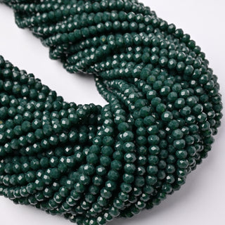 Cristalli Rondella Verde Foresta 4mm - Filo da 40 cm | Sarobidy