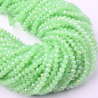 Cristalli Rondella Verde Menta Opal Aurora Boreale 4mm - Filo da 40 cm | Sarobidy