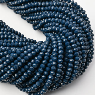 Cristalli Rondella Blu Petrolio 4mm - Filo da 40 cm | Sarobidy