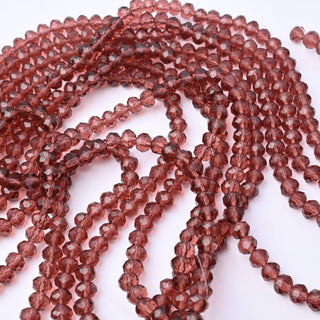 Cristalli Rondella Vinaccia Trasparente 6mm - Filo da 40 cm | Sarobidy