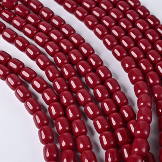 Perle in Pasta di Vetro Barilotto Bordeaux 10x8mm
