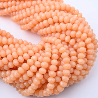 Cristalli Rondella Pesca 6mm - Filo da 40 cm | Sarobidy