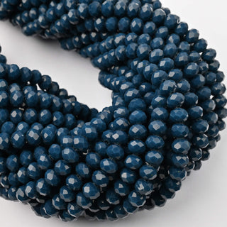 Cristalli Rondella Blu Petrolio 6mm - Filo da 40 cm | Sarobidy
