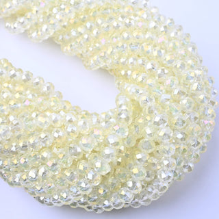 Cristalli Rondella Avorio Trasparente Aurora Boreale 6mm - Filo da 40 cm | Sarobidy