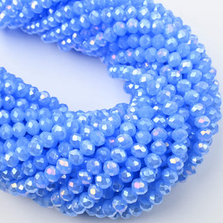 Cristalli Rondella Azzurro Baby Aurora Boreale 6mm - Filo da 40 cm | Sarobidy