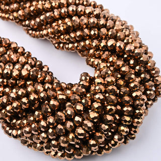 Cristalli Rondella Bronzo 6mm - Filo da 40 cm | Sarobidy