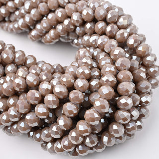 Cristalli Rondella Marrone Cappuccino 8mm - Filo da 40 cm | Sarobidy