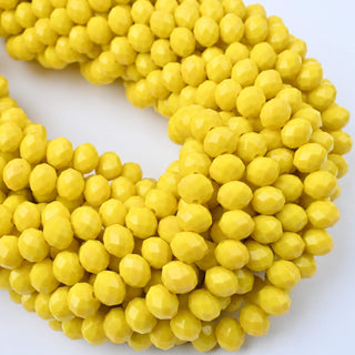 Cristalli Rondella Giallo Canarino 8mm - Filo da 40 cm | Sarobidy