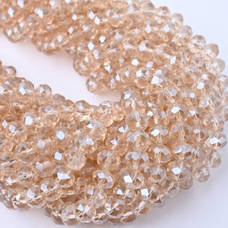 Cristalli Rondella Rosa Antico Trasparente 8mm - Filo da 40 cm | Sarobidy