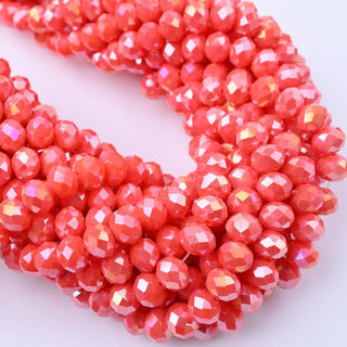 Cristalli Rondella Salmone Aurora Boreale 8mm - Filo da 40 cm | Sarobidy