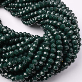 Cristalli Rondella Verde Scuro 6mm - Filo da 40 cm | Sarobidy