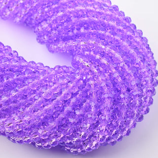 Cristalli Rondella Lilla Trasparente 6mm - Filo da 40 cm | Sarobidy