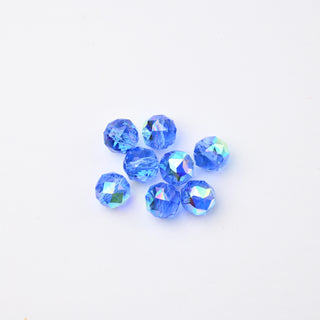 Cristalli Tondo Blu Trasparente Aurora Boreale 8mm - 8 pz | Sarobidy