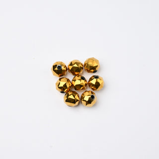 Cristalli Tondo Oro 8mm - 8 pz | Sarobidy