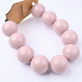 Perle in Resina Tonde 25mm Lilla - Filo da 25 cm | Sarobidy