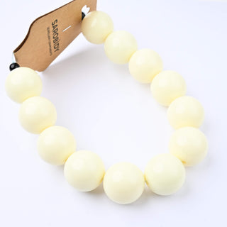 Perle in Resina Tonde 20mm Avorio - Filo da 25 cm | Sarobidy