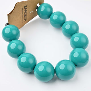 Perle in Resina Tonde 25mm Turchese - Filo da 25 cm | Sarobidy