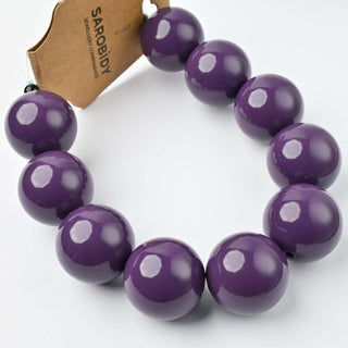 Perle in Resina Tonde 25mm Viola - Filo da 25 cm | Sarobidy