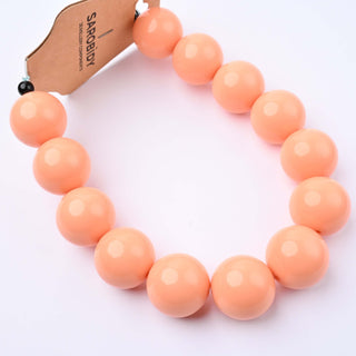 Perle in Resina Tonde 20mm Salmone - Filo da 25 cm | Sarobidy