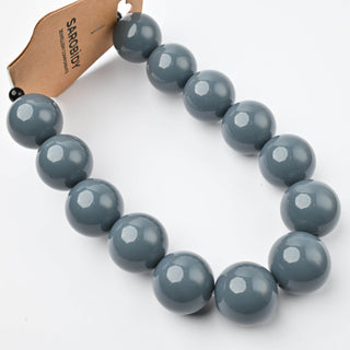 Perle in Resina Tonde 20mm Grigio Fumo - Filo da 25 cm | Sarobidy