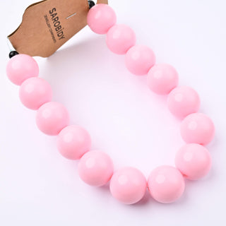 Perle in Resina Tonde 17mm Rosa - Filo da 25 cm | Sarobidy