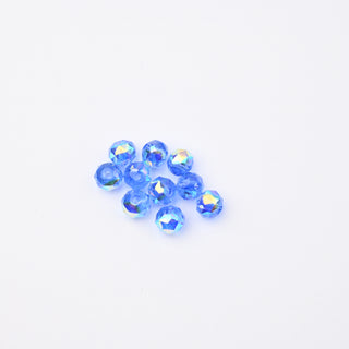 Cristalli Tondo Blu Trasparente Aurora Boreale 6mm - 10 pz | Sarobidy