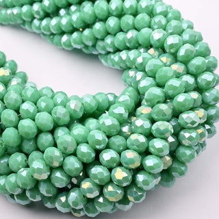 Cristalli Rondella Verde Giada 8mm - Filo da 40 cm | Sarobidy