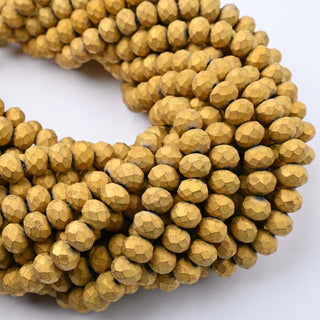 Cristalli Rondella Oro Opaco 8mm - Filo da 40 cm | Sarobidy