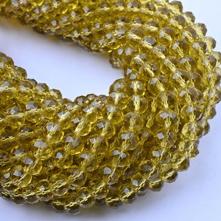 Cristalli Rondella Giallo Verdastro 8mm - Filo da 40 cm | Sarobidy