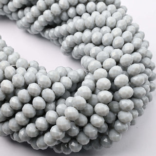 Cristalli Rondella Grigio Perla 8mm - Filo da 40 cm | Sarobidy