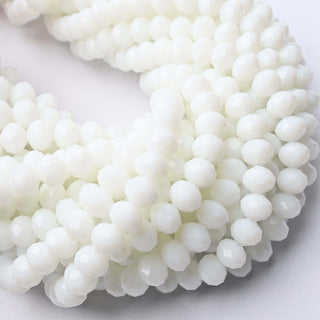 Cristalli Rondella Bianco 8mm - Filo da 40 cm | Sarobidy